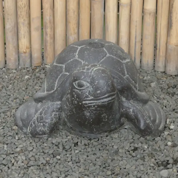 Product image 2 of the product “Turtle umbrella stand made of cast stone with diameter 4.5cm, deep hole 25cm and height 28cm (without plastic pipe inside) ”